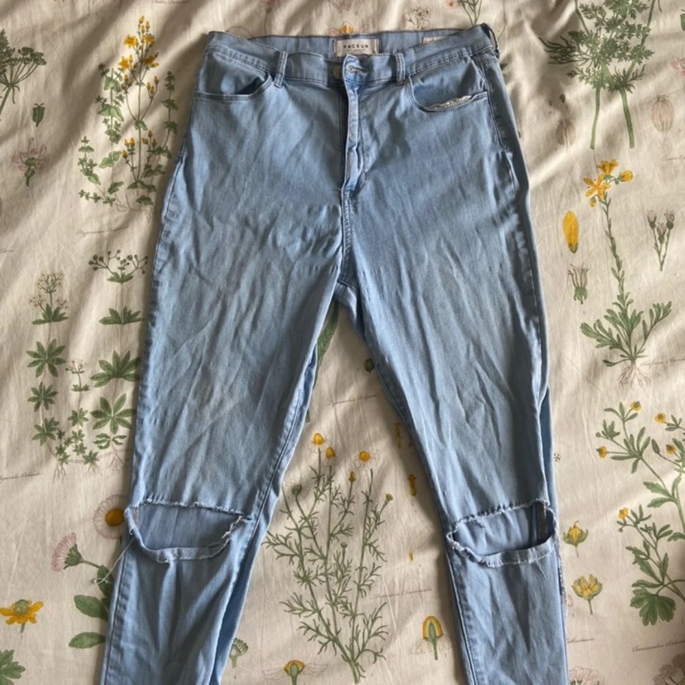 Light Blue Ripped Skinny Jeans